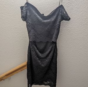 Medium black lace Windsor dress